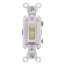 Single Pole, Back and Side Wired, Toggle Switch, Commercial Grade, 20A - Ivory (120/277V) 