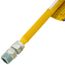 1/2" ID (5/8" OD) ProCoat Coated Stainless Steel Gas Connector w/ 3/4" x 1/2" MIP Fittings (48" Length)