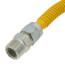 1/2" ID (5/8" OD) ProCoat SS Gas Connector w/ 3/4" MIP Fittings x 3/4" FIP Angle Ball Valve (48" Length)