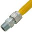 1/2" ID (5/8" OD) ProCoat Coated Stainless Steel Gas Connector w/ 1/2" MIP Fittings (48" Length)
