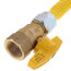 1/2" ID (5/8" OD) ProCoat SS Gas Connector w/ 1/2" MIP Fittings x 3/4" FIP GasBall Valve (36" Length)
