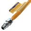 1/2" ID ProCoat Stainless Steel Gas Connector w/ 1/2" FIP x MIP, 3/8" FIP Tap (24" Length)