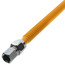1/2" ID ProCoat Stainless Steel Gas Connector w/ 1/2" FIP x MIP, 3/8" FIP Tap (24" Length)