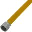 1/2" ID ProCoat Stainless Steel Gas Connector w/ 1/2" FIP x MIP, 3/8" FIP Tap (24" Length)