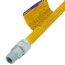 1/2" ID ProCoat Stainless Steel Gas Connector w/ 1/2" FIP x MIP, 3/8" FIP Tap (36" Length)