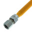 1/2" ID ProCoat Stainless Steel Gas Connector w/ 1/2" FIP x MIP, 3/8" FIP Tap (48" Length)