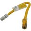3/8" ID ProCoat SS Gas Connector w/ 1/2" MIP (3/8" FIP Tap) x 1/2" FIP Gas Ball Valve (18" Length)