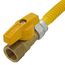 3/8" ID ProCoat SS Gas Connector w/ 1/2" MIP (3/8" FIP Tap) x 1/2" FIP Gas Ball Valve (18" Length)