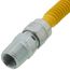 3/8" ID ProCoat SS Gas Connector w/ 1/2" MIP (3/8" FIP Tap) x 1/2" FIP Gas Ball Valve (30" Length)