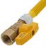3/8" ID ProCoat SS Gas Connector w/ 1/2" MIP (3/8" FIP Tap) x 1/2" FIP Gas Ball Valve (30" Length)