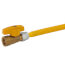 3/8" ID ProCoat SS Gas Connector w/ 1/2" MIP (3/8" FIP Tap) x 1/2" FIP Gas Ball Valve (36" Length)