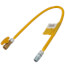 3/8" ID ProCoat SS Gas Connector w/ 1/2" MIP (3/8" FIP Tap) x 1/2" FIP Gas Ball Valve (36" Length)