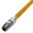 3/8" ID (1/2" OD) ProCoat Coated Stainless Steel Gas Connector w/ 1/2" FIP x 1/2" MIP Fittings (30" Length)