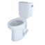 Entrada Two-Piece Elongated 1.28 GPF Universal Height Toilet with Right-Hand Trip Lever, Cotton White - CST244EFR#01