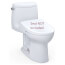 UltraMax II 1.28 gpf Elongated 1 Piece Toilet Bowl w/ Cefiontect, WASHLET+ S500e Ready, No Seat (Cotton White)