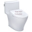 Nexus 1.28 gpf Elongated 1 Piece Toilet Bowl w/ Cefiontect, WASHLET+ S500e Ready, No Seat (Cotton White)
