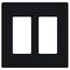 Claro Wall Plate 2 Gang (Black)