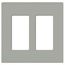 Claro Wall Plate 2 Gang (Gray)