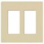 Claro Wall Plate 2 Gang (Ivory)