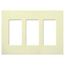 Claro Wall Plate 3 Gang (Almond)