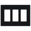 Claro Wall Plate 3 Gang (Black)