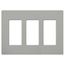 Claro Wall Plate 3 Gang (Gray)