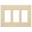 Claro Wall Plate 3 Gang (Ivory)