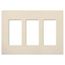 Claro Wall Plate 3 Gang (Light Almond)
