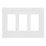 Claro Wall Plate 3 Gang 24 Pack (White)