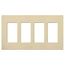 Claro Wall Plate 4 Gang (Ivory)