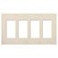 Claro Wall Plate 4 Gang (Light Almond)