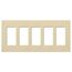 Claro Wall Plate 5 Gang (Ivory)