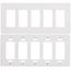 Claro 5 Gang Wall Plate for Decorator/Designer Paddle Switches and Dimmers, White (Gloss), CW-5-WH
