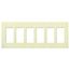 Claro Wall Plate 6 Gang (Almond)