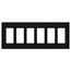 Claro Wall Plate 6 Gang (Black)