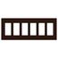 Claro Wall Plate 6 Gang (Brown)