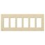 Claro Wall Plate 6 Gang (Ivory)