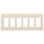 Claro Wall Plate 6 Gang (Light Almond)