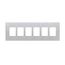 Claro Wall Plate 6 Gang (Stainless Steel)