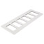 Claro 6 Gang Wall Plate for Decorator/Designer Paddle Switches and Dimmers, White (Gloss), CW-6-WH