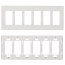 Claro 6 Gang Wall Plate for Decorator/Designer Paddle Switches and Dimmers, White (Gloss), CW-6-WH