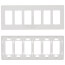 Claro 6 Gang Wall Plate for Decorator/Designer Paddle Switches and Dimmers, White (Gloss), CW-6-WH