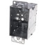 2-3/4" Deep Gangable Switch Box w/ Flush Ears & Non-Metallic Cable Clamps, 1/2" Knockouts