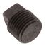 1/2" Black Steel Square Head Solid Core Plug