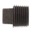 1/2" Black Steel Square Head Solid Core Plug