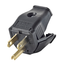 15A, 125V NEMA 5-15p 2-pole, 3-wire Grounding Replacement Plug, Clamptite Hinged Design, Thermoplastic (Black)