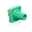 16 Series Female Panel Receptacle, Cam-Type, 90-Degree, Threaded Stud Length, 3/4", Taper Nose, 400A Max, Cable Range, #2 to 4/0 AWG (Green)