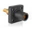 1 Pole Cam-Type Fem Panel Receptacle, Taper Nose, 3/4" Extended Shoulder, #2-4/0 (Black)