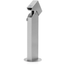 1-Gang 24" Stainless Steel Power Pedestal, Surface Mount, NEMA 3R, Lockable Standard Hinge Top, Self-Closing Lid, Brushed, Stainless Steel