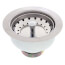 Dayton 3-1/2" Stainless Steel Drain with Removable Basket Strainer and Rubber Stopper, D361125